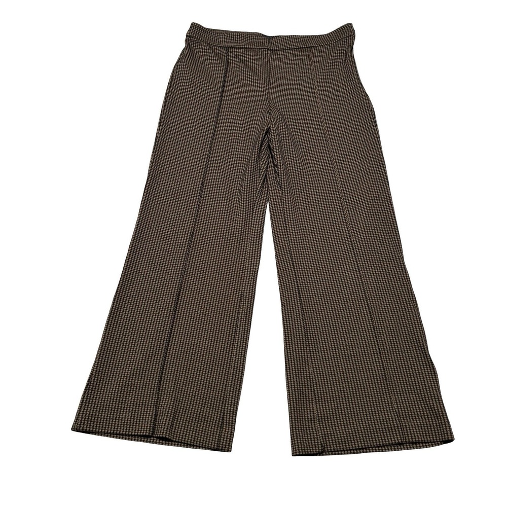 Ann Taylor Women's Houndstooth Mid‎ Rise Wide Leg Pants Size 12 - 33 x 30